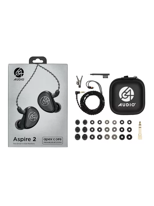64 AUDIO ASPIRE 2 - Hibrid, két meghajtós univerzális audiofil fülmonitor
