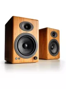 AUDIOENGINE A5+ BT - Prémium vezetéknélküli aktív hangfal pár Bluetooth 5 és aptX HD technológiával - Bambusz