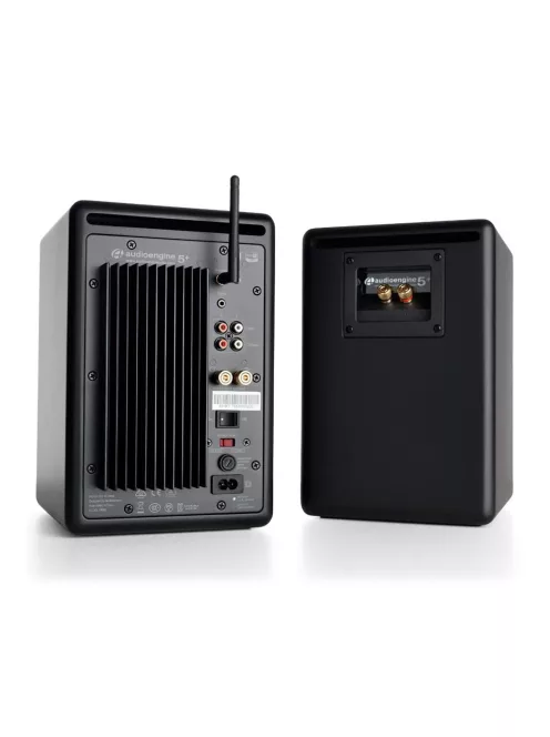 AUDIOENGINE A5+ BT - Prémium vezetéknélküli aktív hangfal pár Bluetooth 5 és aptX HD technológiával - Szatén fekete