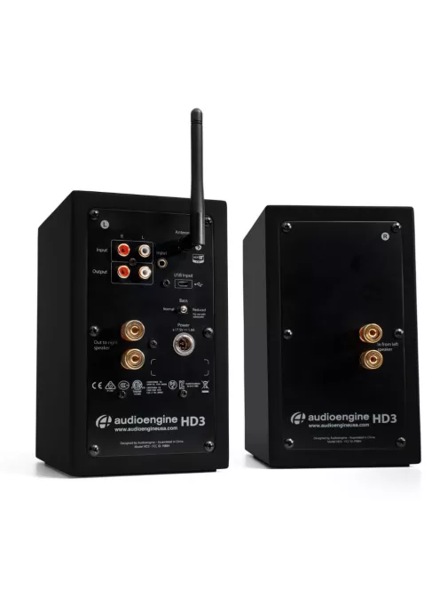 AUDIOENGINE HD3 - Prémium vezetéknélküli aktív hangfal pár Bluetooth 5 és aptX HD technológiával - Szatén fekete
