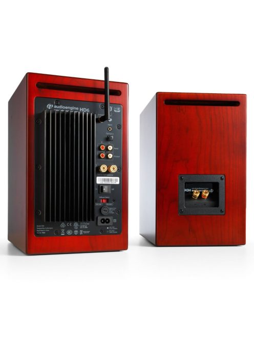 AUDIOENGINE HD6 - Prémium vezetéknélküli aktív hangfal pár Bluetooth 5 és aptX HD technológiával - Cseresznyefa