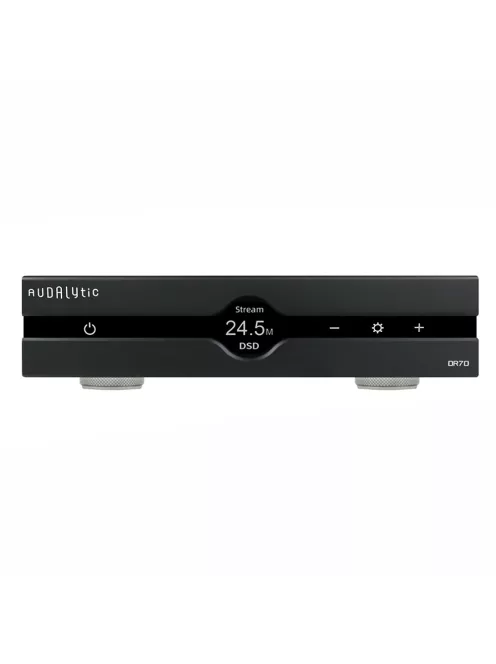 AUDALYTIC DR70N - Asztali R2R DAC és streamer DLNA AirPlay Roon 32bit 768kHz DSD512 - Fekete