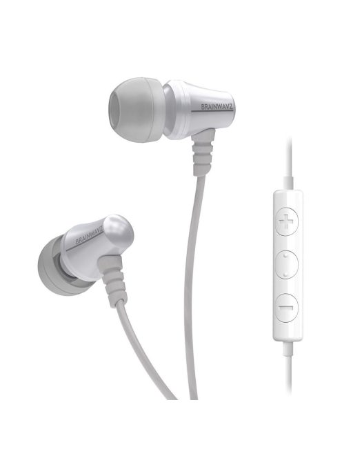 BRAINWAVZ JIVE -  Fémházas mikrofonos fülhallgató - Fehér
