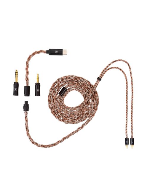 CAMPFIRE AUDIO TIME LINK CABLE - Univerzális moduláris tiszta és ezüstözött réz fülhallgató kábel 32bit 768kHz DSD256 - 2-Pin