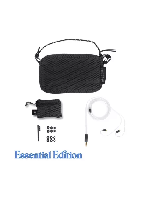 CAMPFIRE AUDIO CASCARA - Egy dinamikus meghajtós univerzális In-ear monitor fülhallgató ezüstözött réz MMCX kábellel - Black - Essential 3.5mm