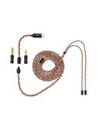 CAMPFIRE AUDIO GRAND LUNA - Hibrid planár és két BA meghajtós In-ear monitor fülhallgató moduláris ezüst-réz Litz MMCX kábellel 32bit 384kHz DSD256