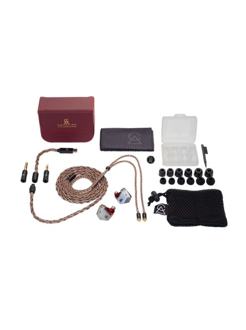 CAMPFIRE AUDIO GRAND LUNA - Hibrid planár és két BA meghajtós In-ear monitor fülhallgató moduláris ezüst-réz Litz MMCX kábellel 32bit 384kHz DSD256