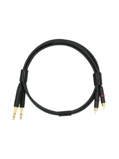   NEUTRINO TRS (M) - RCA (M) CABLE - HiFi Mogami jelkábel pár aranyozott Neutrik 6,35mm TRS dugó és RCA dugó Rean Neutrik csatlakozókkal - 0,3m