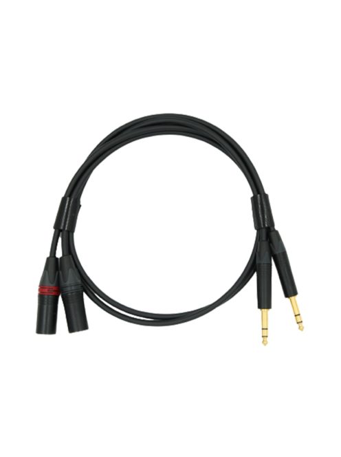 NEUTRINO TRS (M) - XLR (M) CABLE - HiFi Mogami jelkábel pár aranyozott Neutrik 6,35mm TRS dugó és XLR dugó csatlakozókkal - 0,5m
