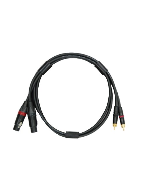 NEUTRINO XLR (F) - RCA (M) CABLE - HiFi Mogami jelkábel pár aranyozott Neutrik XLR aljzat és RCA dugó csatlakozókkal - 1,5m