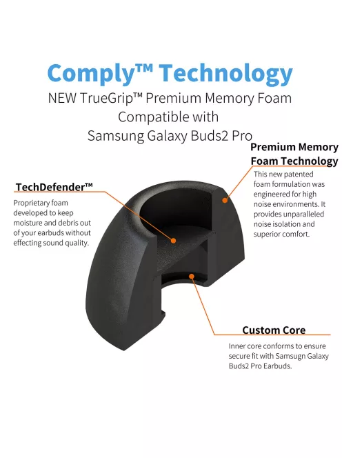 COMPLY TRUEGRIP PREMIUM FOR SAMSUNG GALAXY BUDS2 PRO - Memóriahab fülilleszték Samsung Galaxy Buds2 Pro fülhallgatóhoz - M