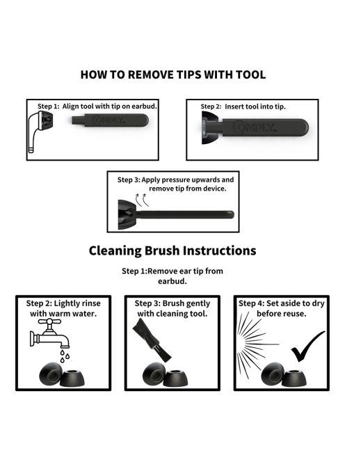 COMPLY TRUEGRIP PREMIUM FOR SAMSUNG GALAXY BUDS3 & BUDS4 PRO - Memóriahab fülilleszték Samsung Galaxy Buds3 Pro és Buds4 Pro fülhallgatóhoz - L