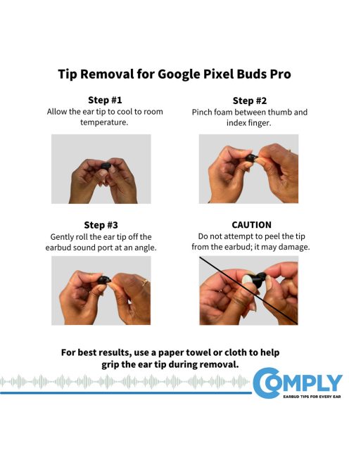 COMPLY TRUEGRIP FOR GOOGLE PIXEL BUDS PRO - Memóriahab fülilleszték Google Pixel Buds Pro fülhallgatókhoz - L