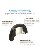 COMPLY TRUEGRIP PREMIUM FOR APPLE AIRPODS PRO GEN 1&2 - Memóriahab fülilleszték Apple AirPods Gen 1&2 fülhallgatókhoz - ASST