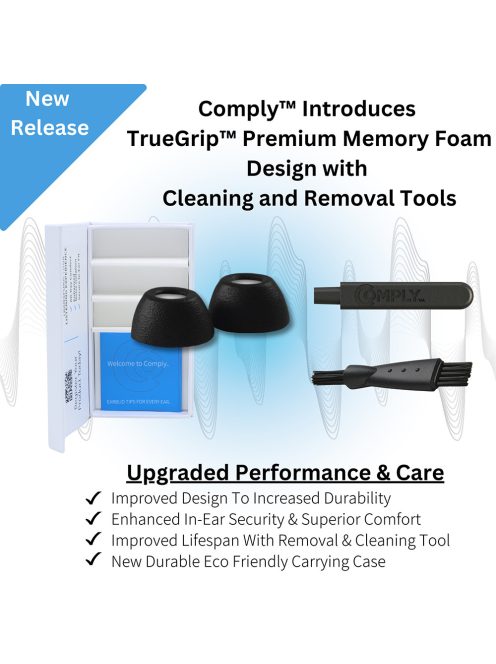 COMPLY TRUEGRIP PREMIUM FOR APPLE AIRPODS PRO GEN 1&2 - Memóriahab fülilleszték Apple AirPods Gen 1&2 fülhallgatókhoz - ASST