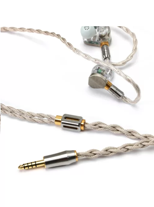 DD HIFI BC130 NET - Árnyékolt OCC IEM cserekábel cserélhető 0,78mm 2-Pin és MMCX csatlakozókkal - BC130NET Pentaconn