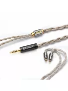 DD HIFI BC130 NET - Árnyékolt OCC IEM cserekábel cserélhető 0,78mm 2-Pin és MMCX csatlakozókkal - Standard