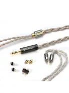 DD HIFI BC130 NET - Árnyékolt OCC IEM cserekábel cserélhető 0,78mm 2-Pin és MMCX csatlakozókkal - Standard