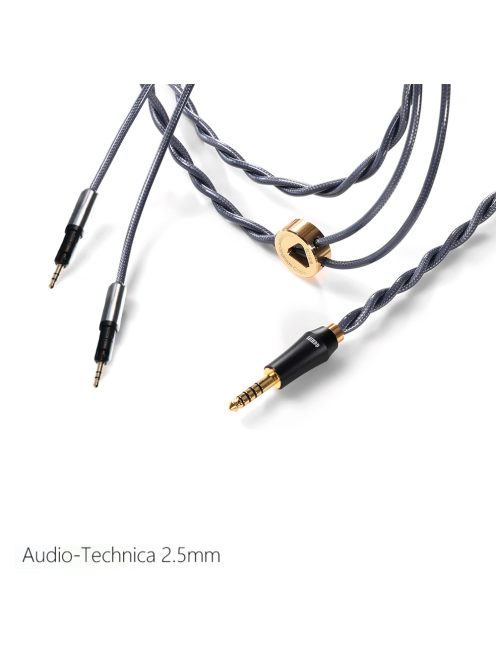 DD HIFI BC150B 2.5mm AUDIO-TECHNICA - Szimmetrikus ezüst fejhallgató kábel 4.4mm csatlakozóval - 145cm