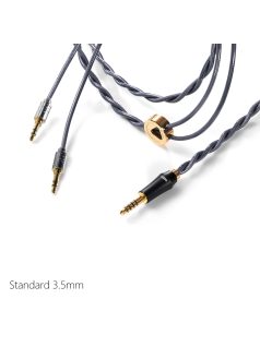   DD HIFI BC150B 3.5mm STANDARD - Szimmetrikus ezüst fejhallgató kábel 4.4mm csatlakozóval - 295cm