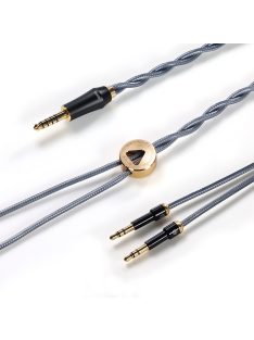   DD HIFI BC150B - Szimmetrikus ezüst fejhallgató kábel 4,4mm Pentaconn csatlakozóval - 145cm - 3,5mm (Extended)