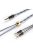 DD HIFI BC150B - Szimmetrikus ezüst fejhallgató kábel 4,4mm Pentaconn csatlakozóval - 145cm - 3,5mm (Extended)