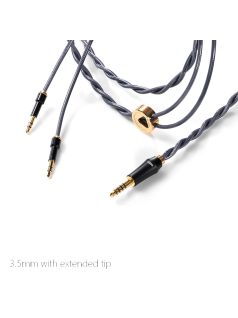   DD HIFI BC150B 3.5mm EXTENDED- Szimmetrikus ezüst fejhallgató kábel 4.4mm csatlakozóval - 295cm