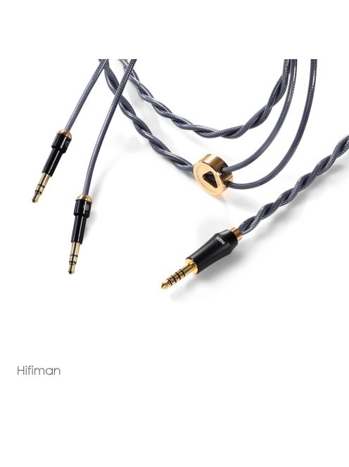 DD HIFI BC150B 3.5mm HiFiMan- Szimmetrikus ezüst fejhallgató kábel 4.4mm csatlakozóval - 145cm