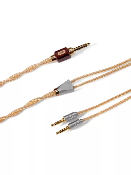 DD HIFI BC150G FLAT 3.5MM - Szimmetrikus ezüst és OCC fejhallgató kábel 4.4mm csatlakozóval - 145 cm