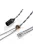 DD HIFI BC150XLR 2-PIN RECESSED - Szimmetrikus ezüst fejhallgató kábel 4-Pin XLR csatlakozóval - 295cm