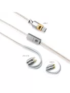DD HIFI M110C - Type-C csatlakozójú mikrofonos OFC fülhallgató kábel beépített USB DAC és fejhallgató-erősítővel, 32bit 384kHz PCM - 2-PIN
