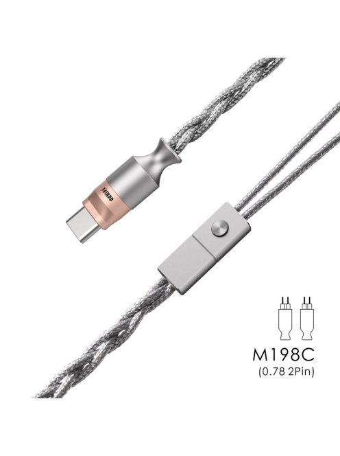 DD HIFI M198C - Univerzális Type-C csatlakozójú OCC fülhallgató kábel DAC és mikrofonnal 32bit 384kHz PCM DSD256 - 2-PIN