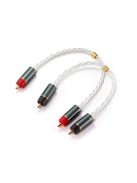 DD HIFI RC20A - Sztereó jelkábel pár RCA dugó és RCA dugó aranyozott csatlakozóval - 200mm