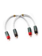 DD HIFI RC20A - Sztereó jelkábel pár RCA dugó és RCA dugó aranyozott csatlakozóval - 200mm