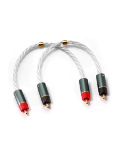   DD HIFI RC20A - Sztereó jelkábel pár RCA dugó és RCA dugó aranyozott csatlakozóval - 200mm