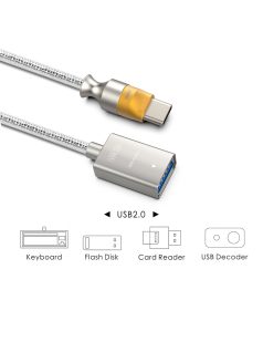   DD HIFI TC07F - OTG adatkábel USB Type-C dugó és USB-A aljzat csatlakozóval