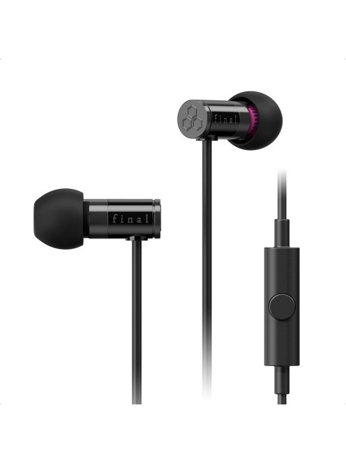 FINAL AUDIO E1000C - Egy dinamikus meghajtós In-ear fülhallgató mikrofonnal - Fekete