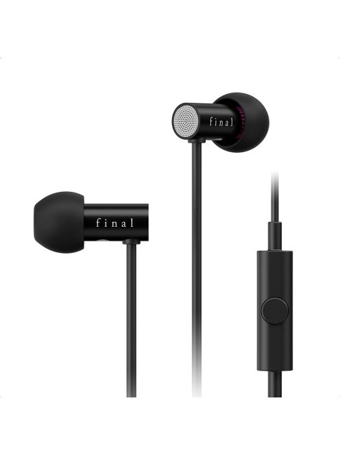 FINAL AUDIO E2000C - Egy dinamikus meghajtós In-ear fülhallgató mikrofonnal - Fekete