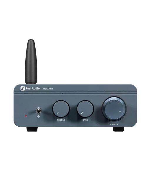 FOSI AUDIO BT20A PRO - Kétcsatornás D osztályú erősítő Bluetooth 5.0 támogatással - Szürke - 32V