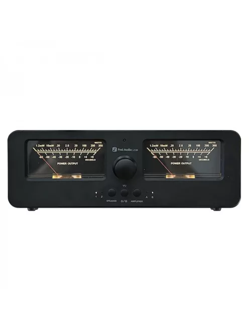 FOSI AUDIO LC30 - Erősítő- és hangsugárzókapcsoló kivezérlésmérővel - Fekete kivezérlésmérő