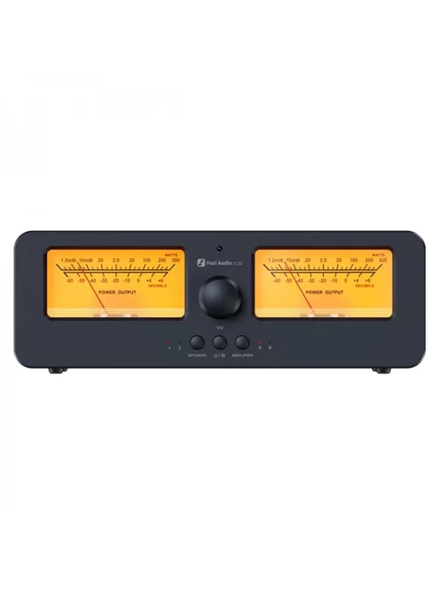 FOSI AUDIO LC30 - Erősítő- és hangsugárzókapcsoló kivezérlésmérővel - Narancssárga kivezérlésmérő