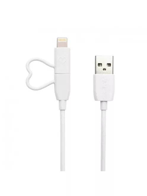 GGMM univerzális USB kábel Lightning/MicroUSB fejjel - MFi