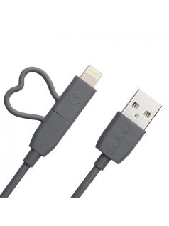 GGMM univerzális USB kábel Lightning/MicroUSB fejjel - MFi