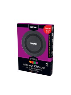   GRIXX OPTIMUM WIRELESS CHARGER - Vezetéknélküli asztali 5W 10W gyorstöltő fekete