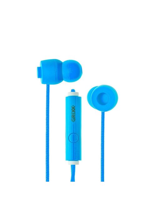 GRIXX OPTIMUM - Vezetékes fülhallgató mikrofonnal és összepattintható fejjel - Kék