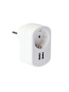 GRIXX OPTIMUM DESKTOP CHARGER - 220V-os hálózati töltő 2 USB aljzattal és 220V-os aljzattal