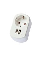 GRIXX OPTIMUM DESKTOP CHARGER - 220V-os hálózati töltő 2 USB aljzattal és 220V-os aljzattal