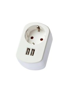   GRIXX OPTIMUM DESKTOP CHARGER - 220V-os hálózati töltő 2 USB aljzattal és 220V-os aljzattal