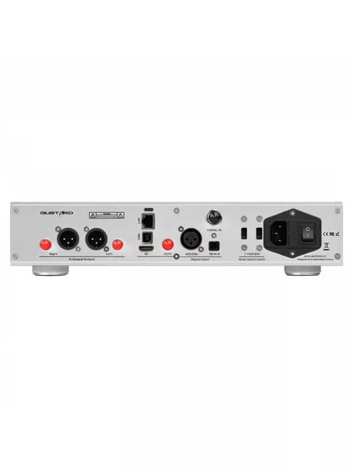 GUSTARD A26 - High-End asztali MQA DAC és Streamer I2S LAN Roon Ready DLNA 32bit 768kHz DSD512 - Ezüst