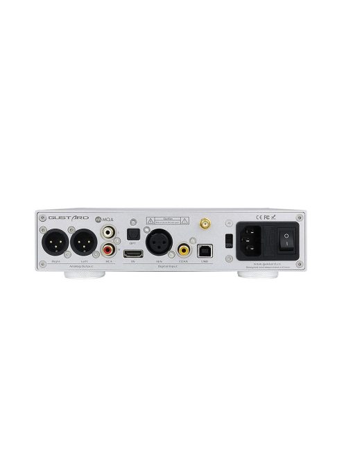 GUSTARD X16 - Asztali MQA DAC Bluetooth 5 kapcsolattal 32bit 768kHz DSD512 - Ezüst